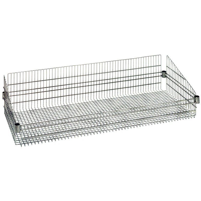 Chrome Basket Shelves 48" L x 24" W x 10" Hgt.