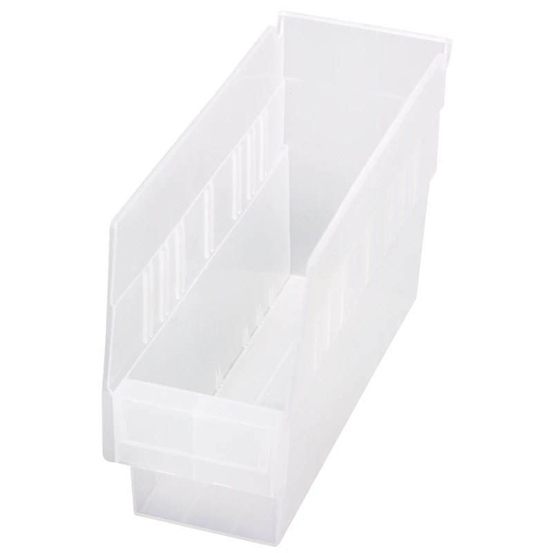 11-5/8" L x 4-1/8" W x 6" Hgt. Quantum® Clear Economy Shelf Bin