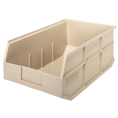18" L x 11" W x 7" Hgt. Quantum® Ivory Stackable Shelf Bin
