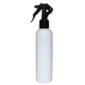 8 oz. White PET Bullet Spray Bottle with Black Polypropylene Micro Sprayer