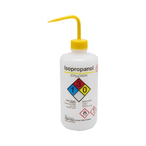 16 oz./500mL Isopropanol Nalgene™ Right-To-Know Safety Wash Bottle with Yellow Dispensing Nozzle