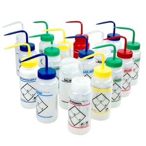 Scienceware® Wide Mouth Labeled Wash Bottles
