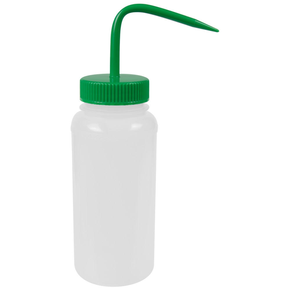 500mL Scienceware® Wide Mouth Wash Bottle with Green Dispensing