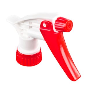 28/400 Red & White Polypropylene Model 300™ Spray Head with 9-1/4" Dip Tube (Bottle Sold Separately)