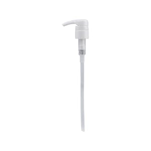 28/410 White Showerproof Pump with 4mL Output & 9-7/32" Dip Tube