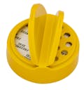 53/485 Yellow 7 Hole Dual Door Spice Cap with Heat Induction Liner for PET Jars