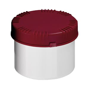 500mL White HDPE UN Rated Packo Round Jar with Red Lid