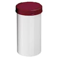 1300mL White HDPE UN Rated Packo Round Jar with Red Lid