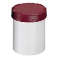 1500mL White HDPE UN Rated Packo Round Jar with Red Lid