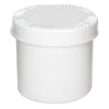 650mL White HDPE UN Rated Packo Round Jar with White Lid