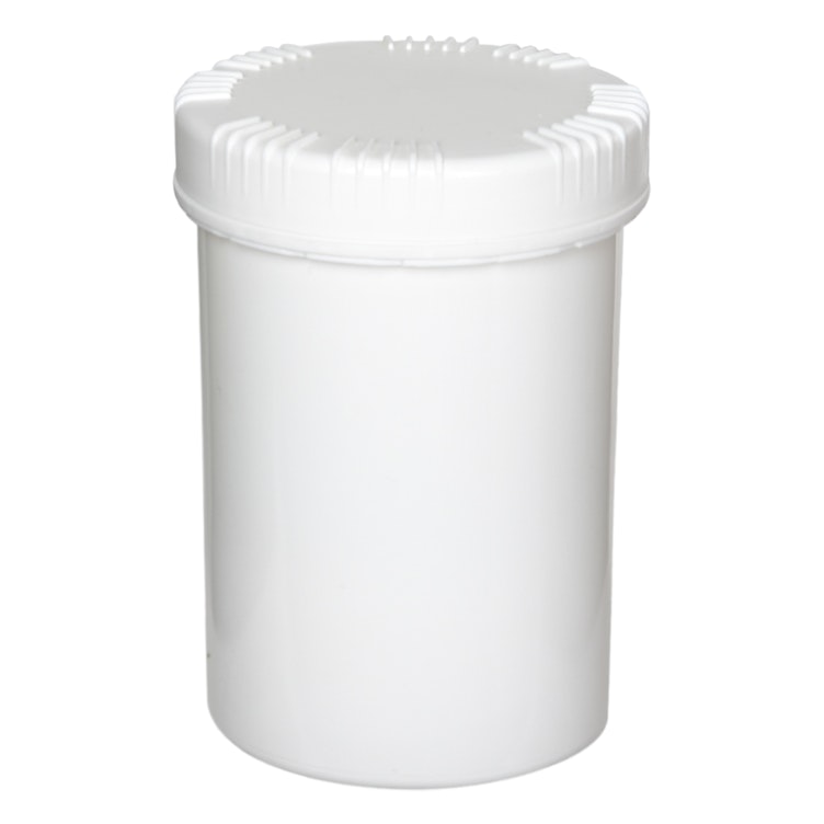 1000mL White HDPE UN Rated Packo Round Jar with White Lid