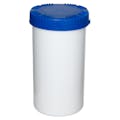 1300mL White HDPE UN Rated Packo Round Jar with Blue Lid