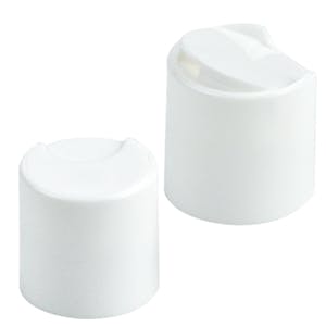 24/410 White Polypropylene Disc-Top Dispensing Cap with 0.310" Orifice