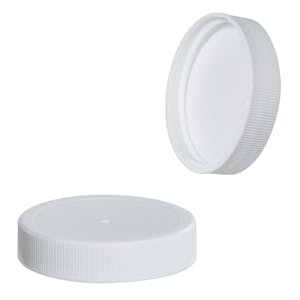 48/400 White Ribbed Polypropylene Cap with F217 Liner