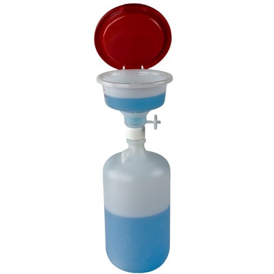 2-5/8 Gallon (10 Liter) Nalgene™ Fluorinated HDPE Safety Waste System - 10" Top ID