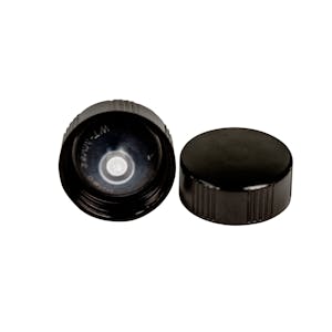 28/400 Black Phenolic Taperseal Cap with LDPE Liner