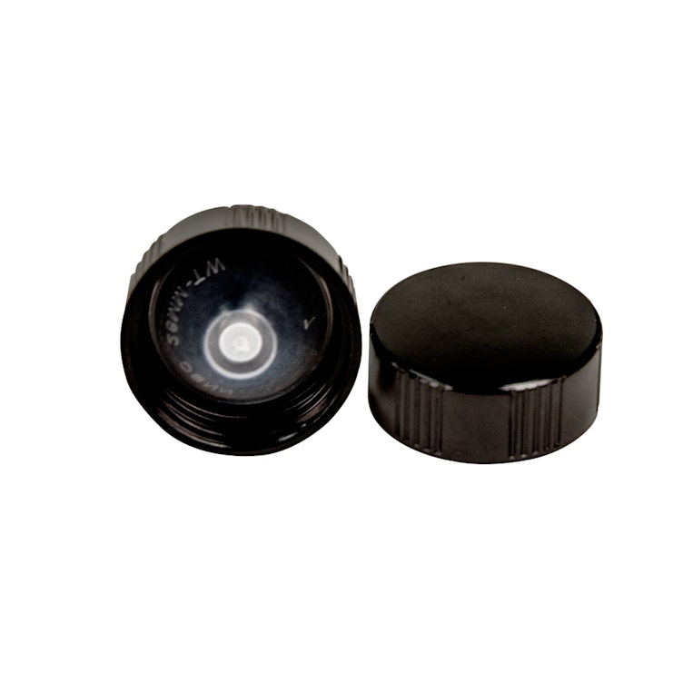 28/400 Black Phenolic Taperseal Cap with LDPE Liner