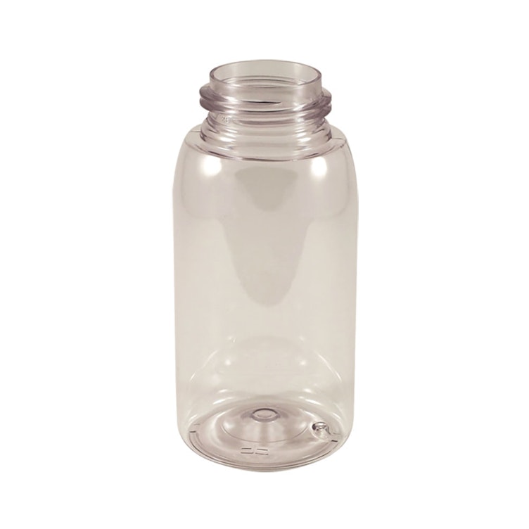 250mL Clear PET Foaming-Style Round Bottle with 43mm Neck (Pump Sold Separately)