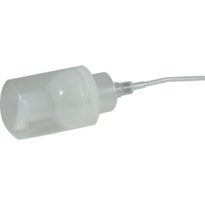 43mm Natural Polypropylene Dispensing Foaming Pump with 2.72" Dip Tube, 1.6mL Output & Clear Over-Cap