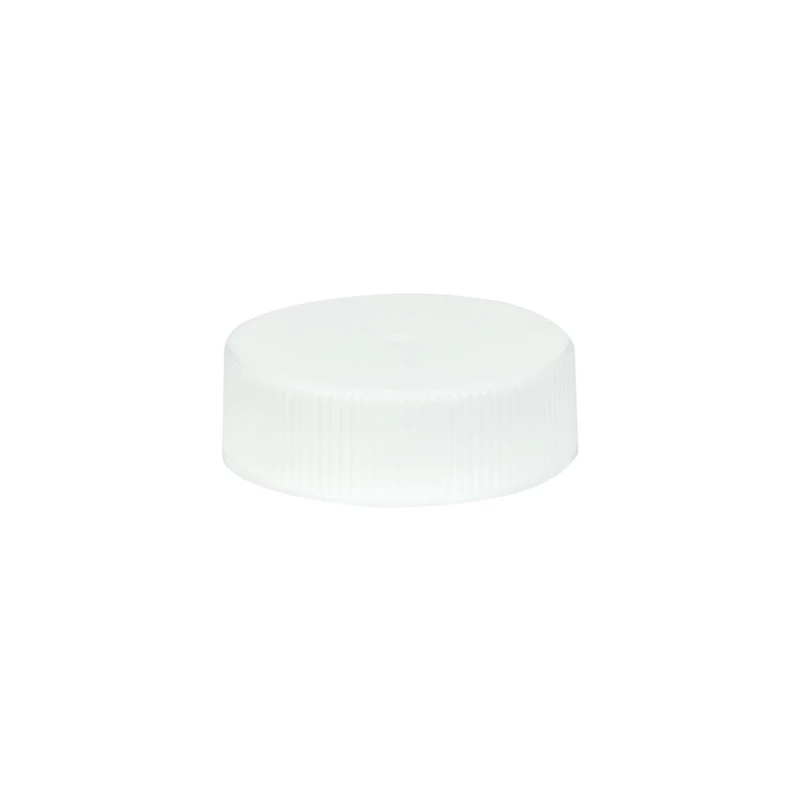 33/400 White Polypropylene Unlined Ribbed Cap