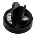 63/485 Black Tear Drop Dual Door Spice Cap with Heat Induction Liner for PET Jars