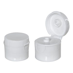 24/410 White Smooth Snap-Top Dispensing Cap with 0.187" Orifice