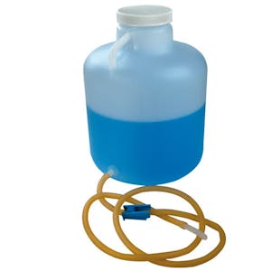 5-1/2 Gallon Tamco® Modified Nalgene™ Wide Mouth LDPE Carboy with a Tubing & Pinch Spigot