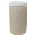 32 oz. Natural HDPE Wide Mouth Round Jar with 89/400 White Ribbed Cap with F217 Liner