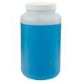 66.6 oz. Wide Mouth Round Natural HDPE Jar with 89/400 White Ribbed Cap with F217 Liner
