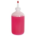 16 oz. Natural LDPE Boston Round Bottle with 28/400 Natural Yorker Dispensing Cap