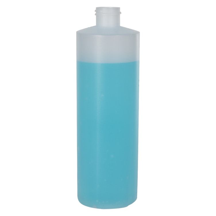 12 oz. Natural HDPE Cylindrical Sample Bottle with 24/410 Neck (Cap Sold Separately)