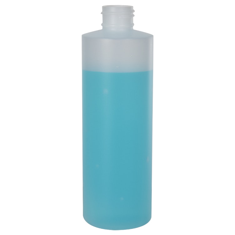 8 oz. Natural HDPE Cylindrical Sample Bottle with 24/410 Neck (Cap Sold Separately)