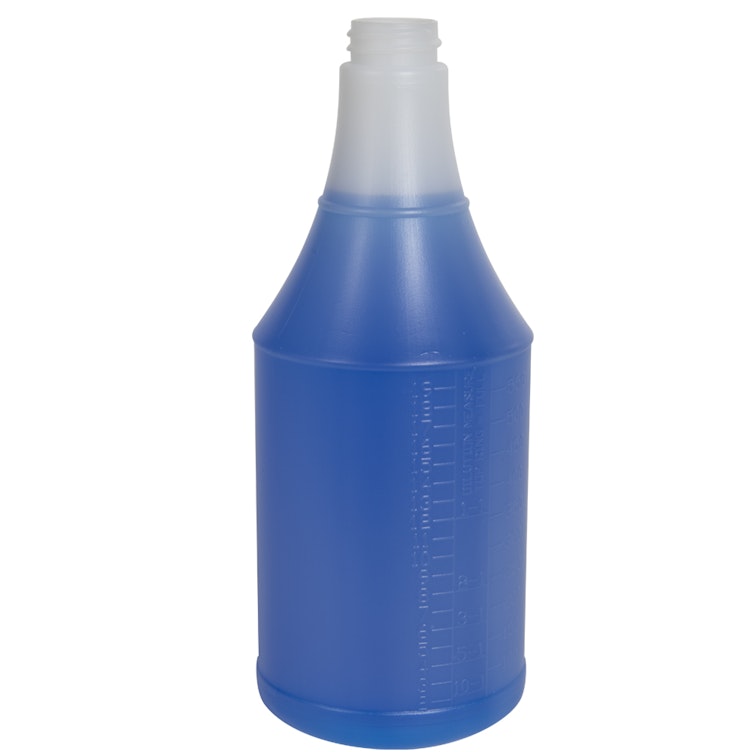 32 oz Natural HDPE Plastic Spray Bottles (Cap Not Included) - Natural BPA Free 28-400