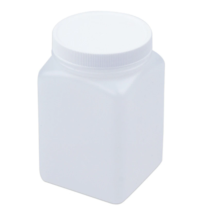 HDPE Square Jars with with Plain Caps