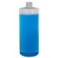 32 oz. Clear PVC Cylindrical Bottle with 28/410 Neck (Cap Sold Separately)