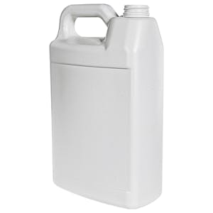 1 Gallon White HDPE F-Style Jug with 38/400 Neck (Cap Sold Separately)