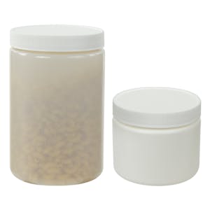 3 oz Natural Low Profile Plastic Jar + Top