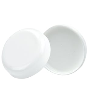 58/400 White Polypropylene Dome Cap with F217 Liner