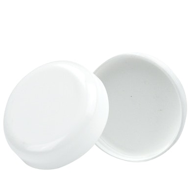 33/400 White Polypropylene Dome Cap with F217 Liner