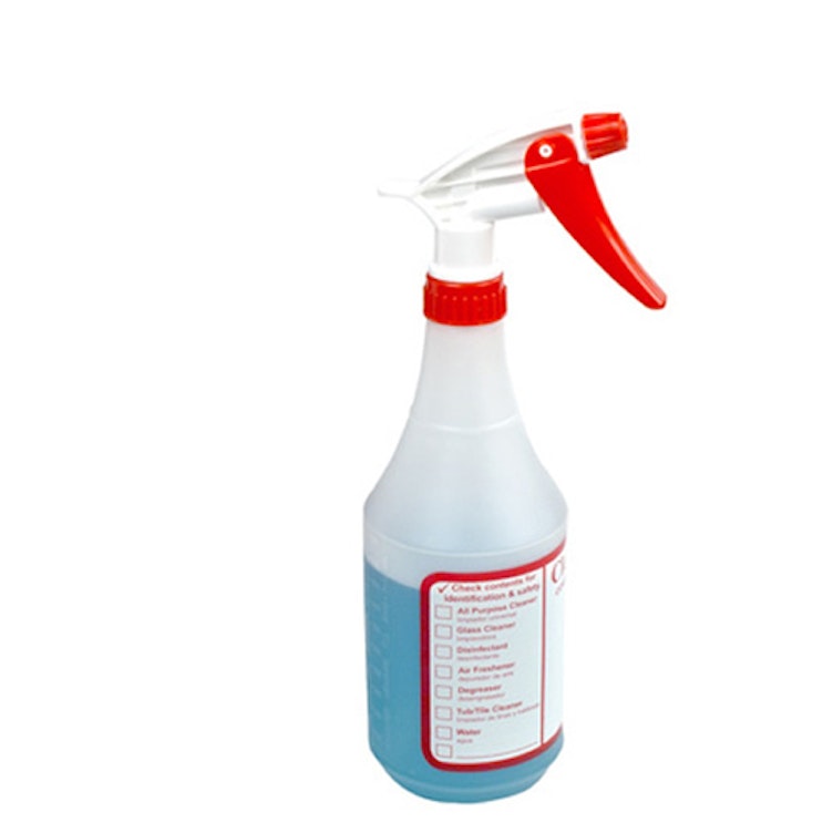 24 oz. HDPE Chemical Resistant Spray Bottle with Gray Polypropylene Sprayer