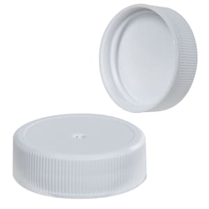 33/400 White Ribbed Polypropylene Cap with F217 Liner