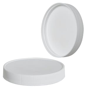 83/400 White Ribbed Polypropylene Cap with F217 Liner