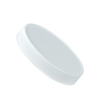 110/400 White Ribbed Polypropylene Cap with F217 Liner