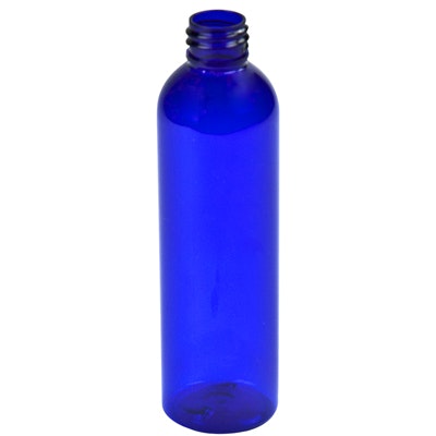 8 oz. Cobalt Blue PET Cosmo Bottle with 24/410 Neck (Cap Sold