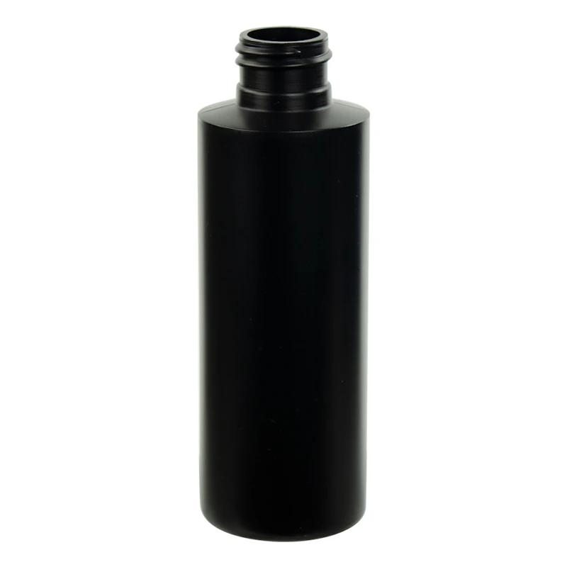 4 oz. Black HDPE Cylindrical Sample Bottle with 24/410 Neck (Cap Sold Separately)
