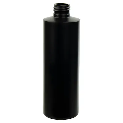 8 oz. Black HDPE Cylindrical Sample Bottle with 24/410 Neck (Cap Sold Separately)