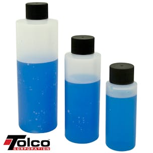 HDPE Cylinder Bottle with Black Cap