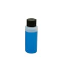 2 oz. HDPE Cylinder Bottle with 24mm Black Ribbed Cap with F217 Liner