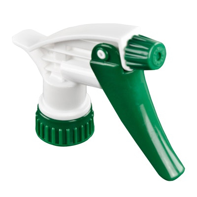 28/400 Green & White Polypropylene Model 320™ Sprayer with 9-1/4" Dip Tube (Bottle Sold Separately)