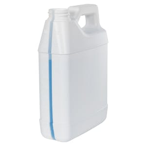 32 oz. White HDPE F-Style Jug with Window Strip with 33/400 Neck (Cap Sold Separately)
